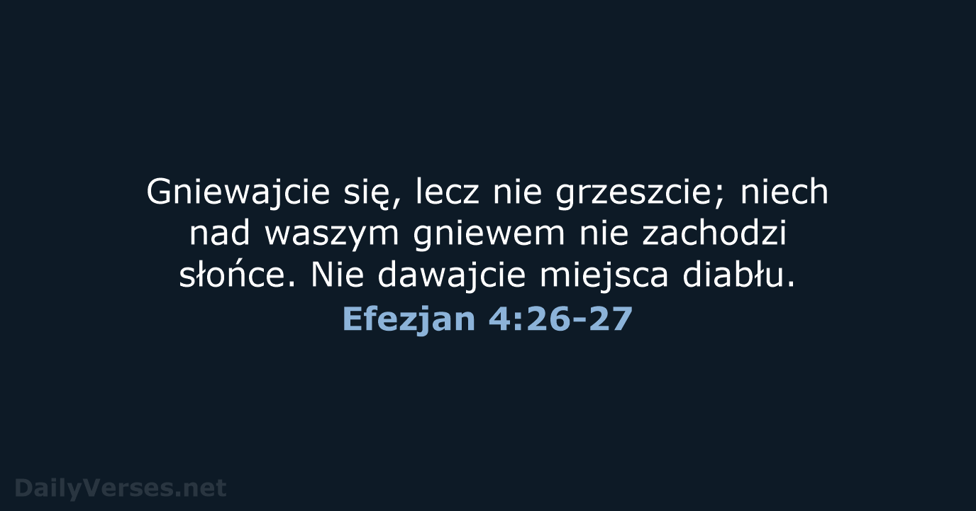 Efezjan 4:26-27 - UBG