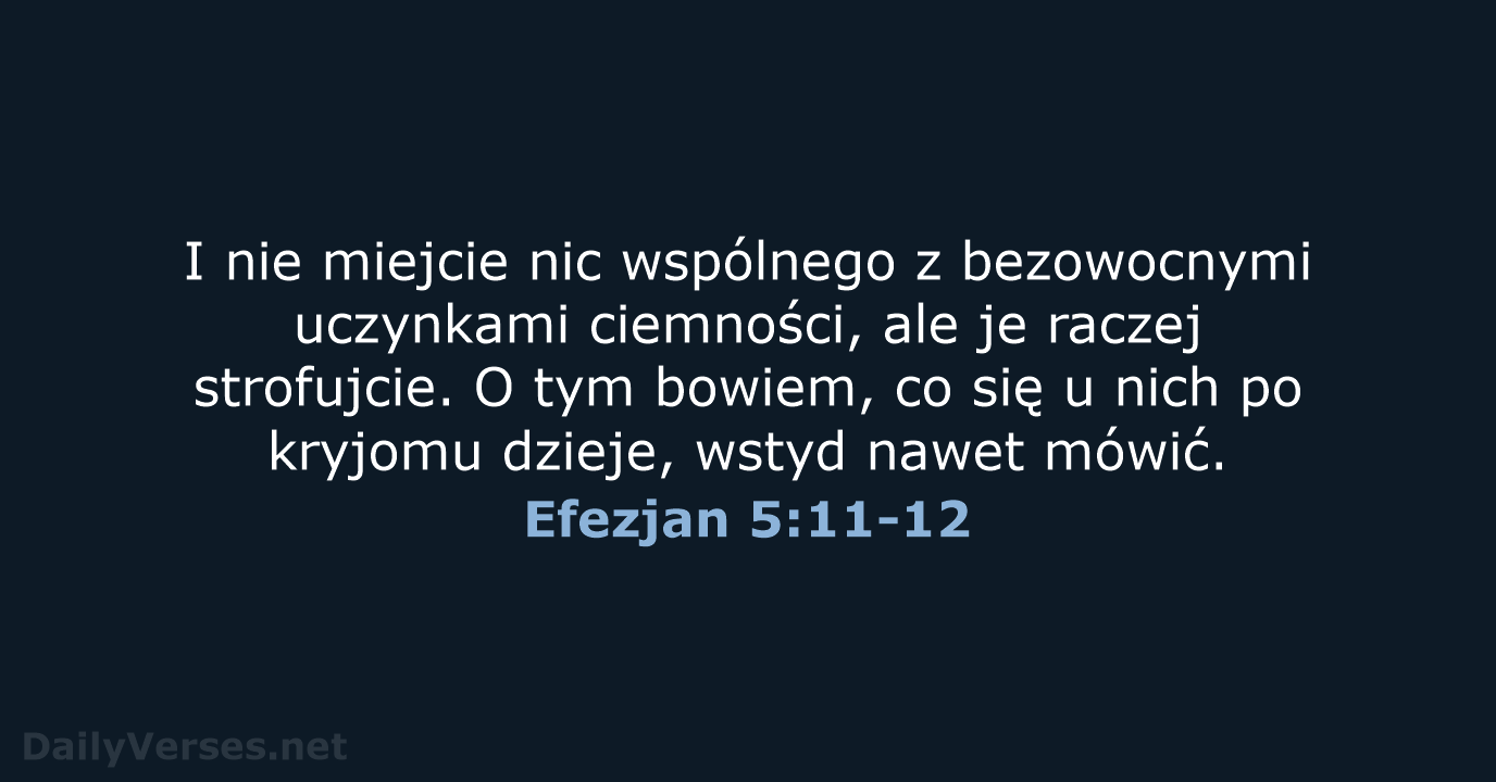 Efezjan 5:11-12 - UBG