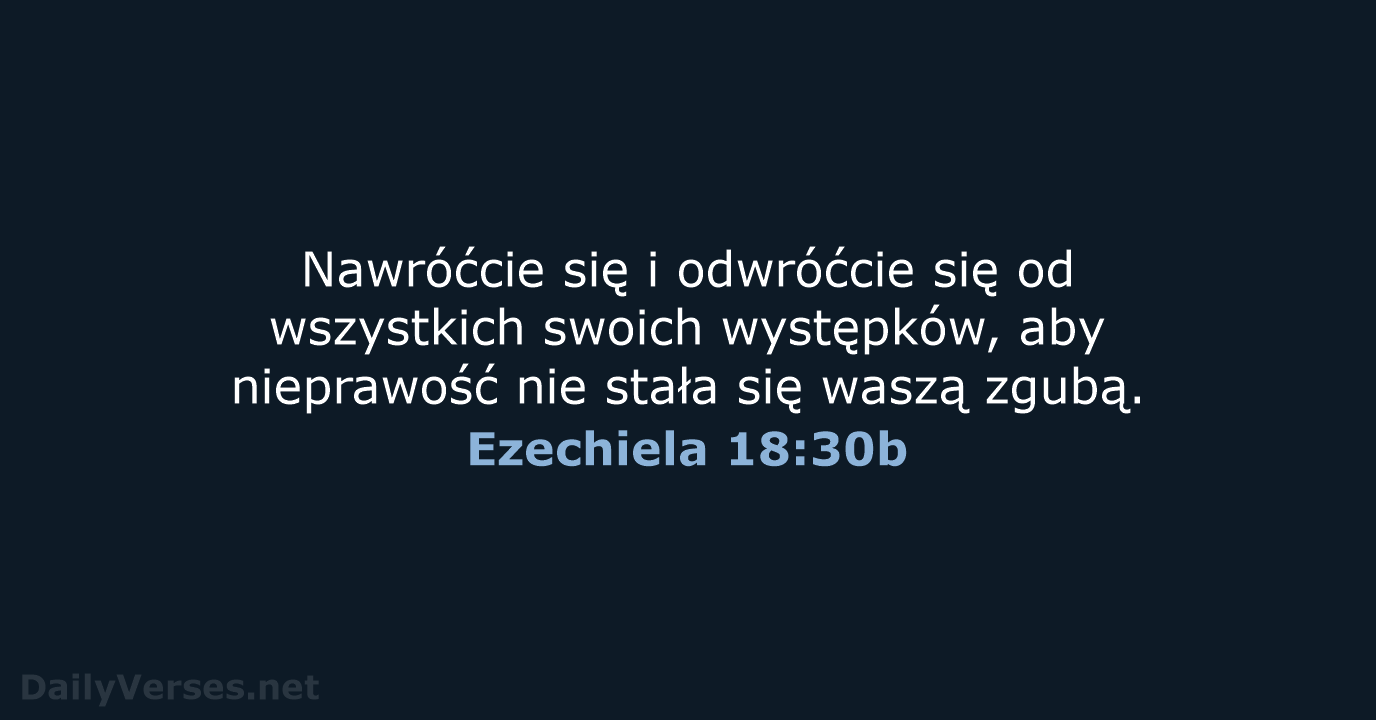 Ezechiela 18:30b - UBG