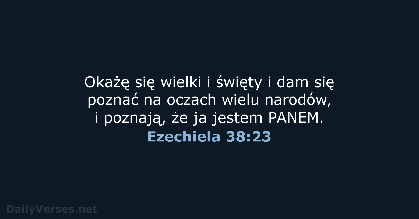 Ezechiela 38:23 - UBG