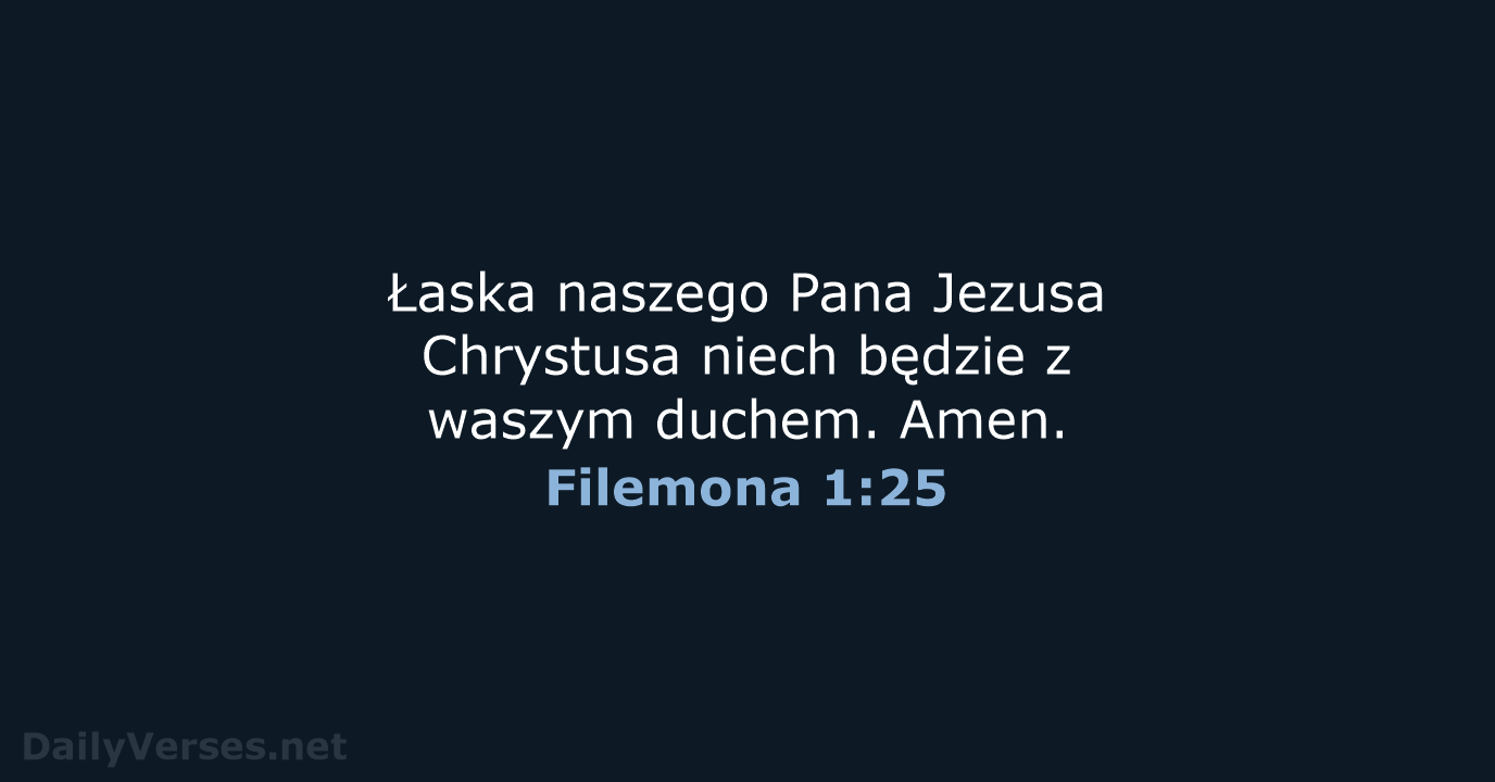 Filemona 1:25 - UBG