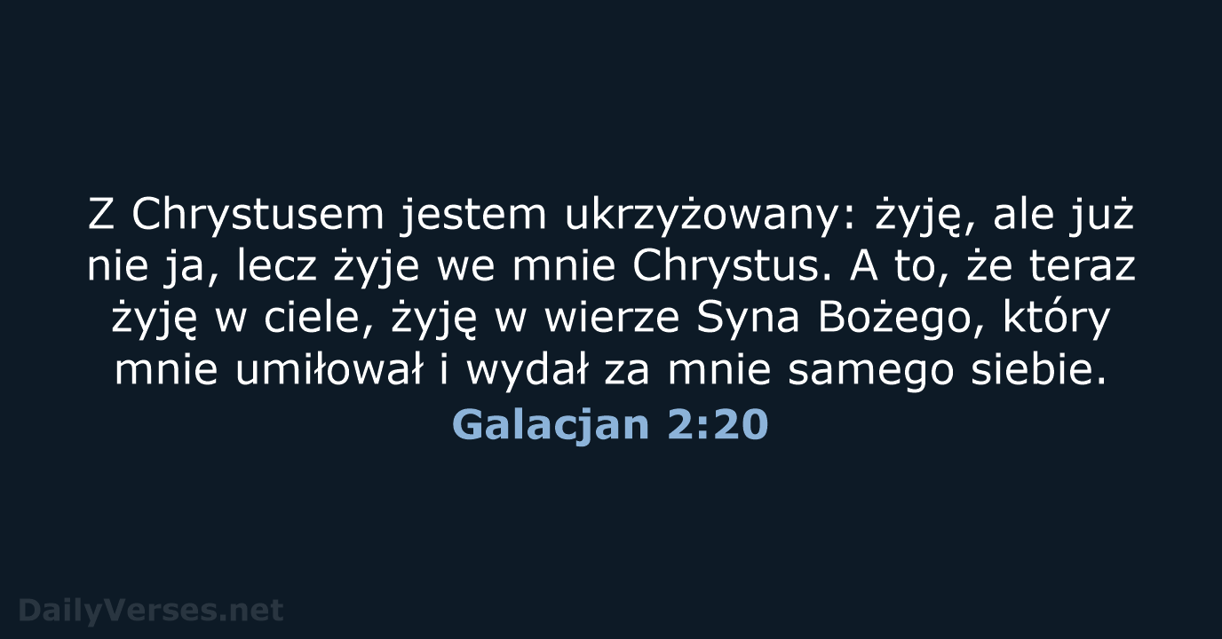 Galacjan 2:20 - UBG