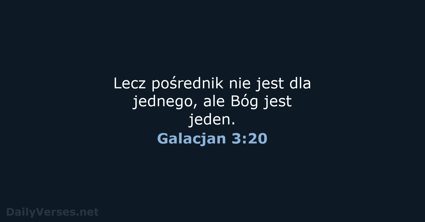 Galacjan 3:20 - UBG