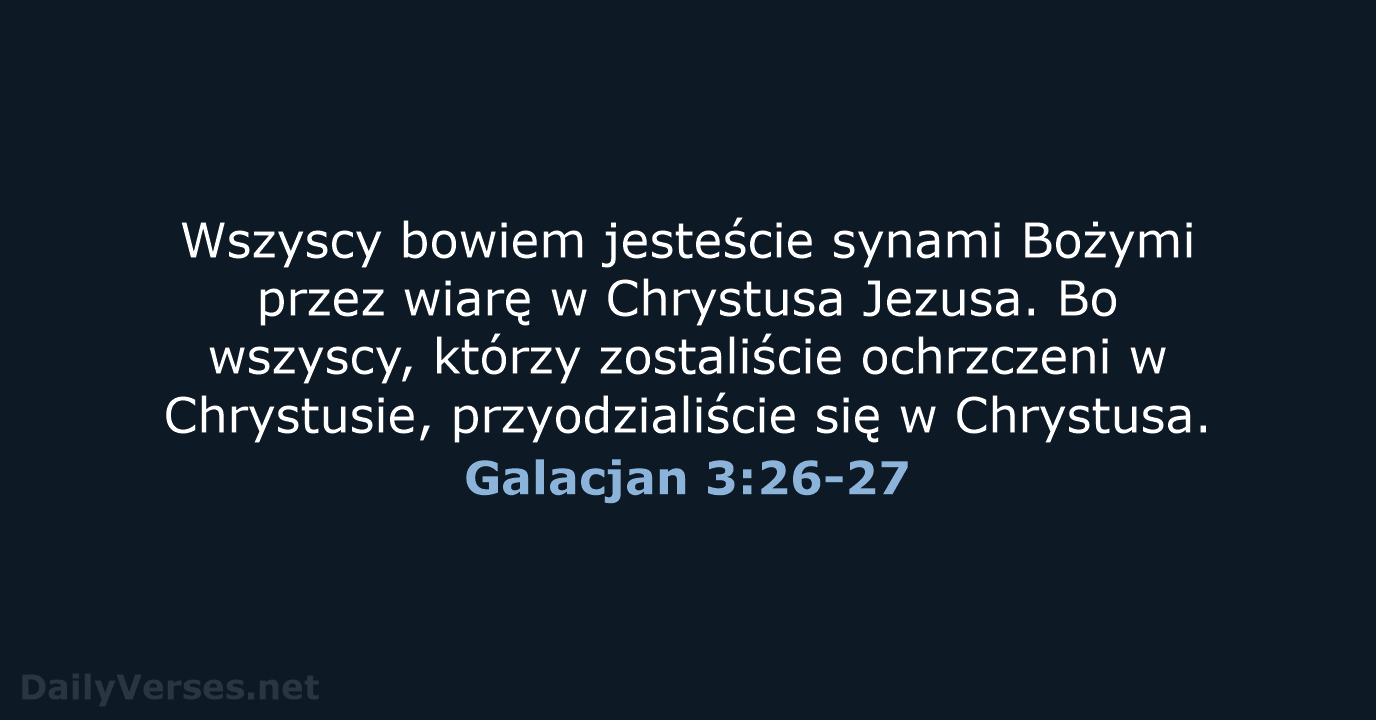 Galacjan 3:26-27 - UBG