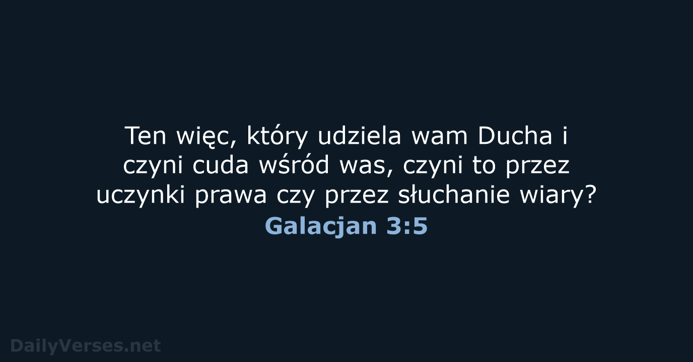 Galacjan 3:5 - UBG