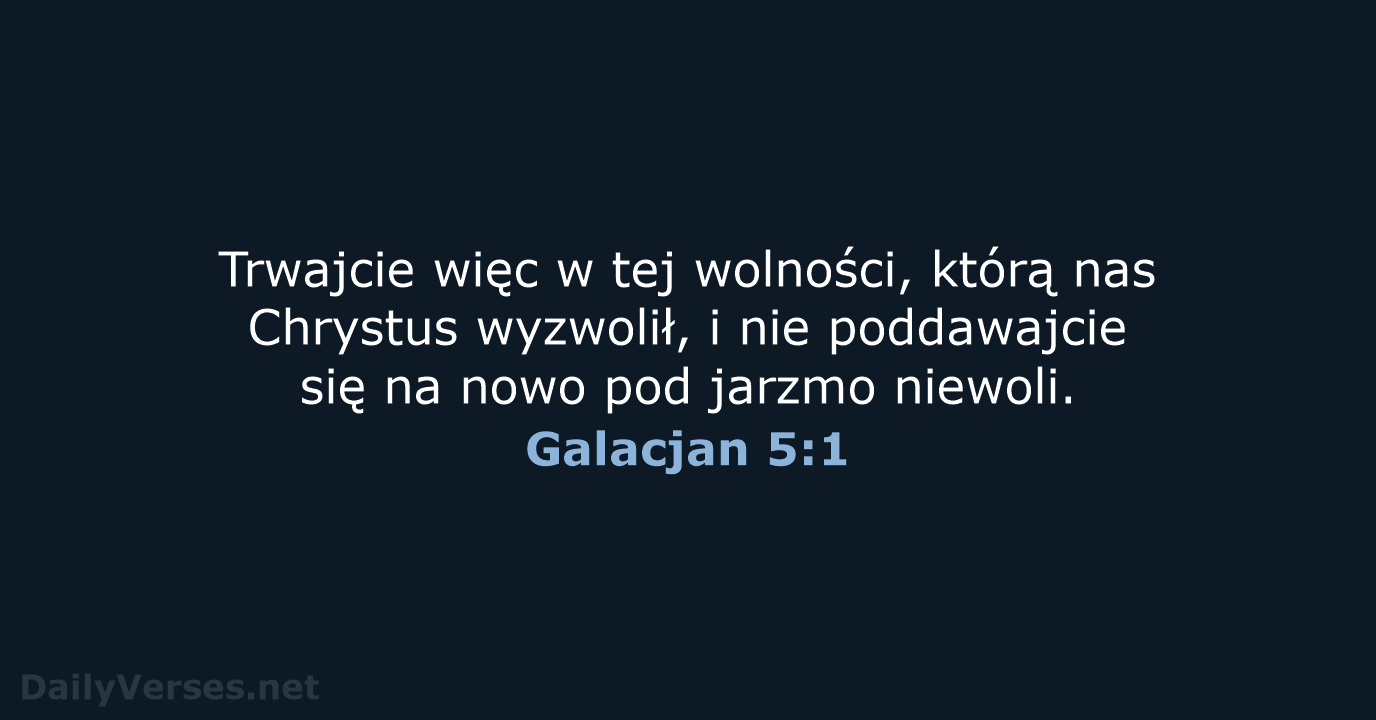 Galacjan 5:1 - UBG