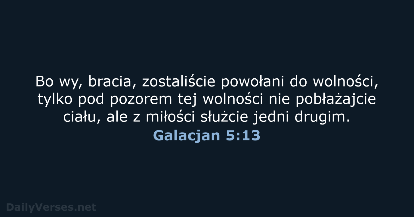 Galacjan 5:13 - UBG