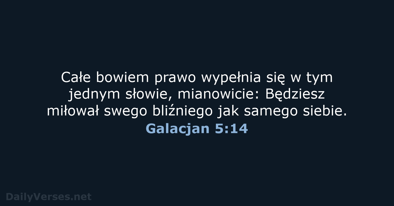 Galacjan 5:14 - UBG