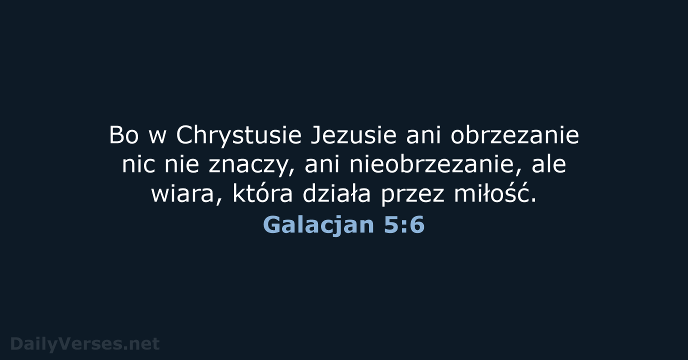 Galacjan 5:6 - UBG