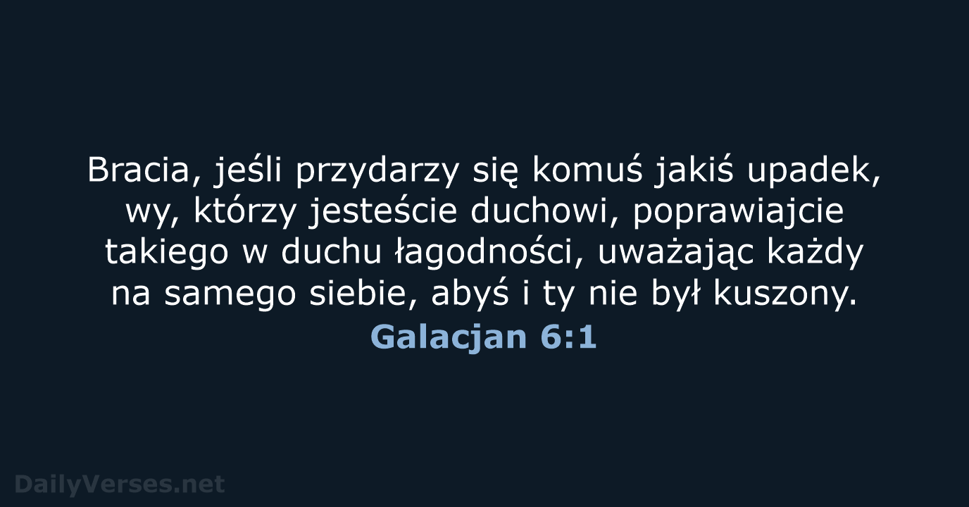 Galacjan 6:1 - UBG