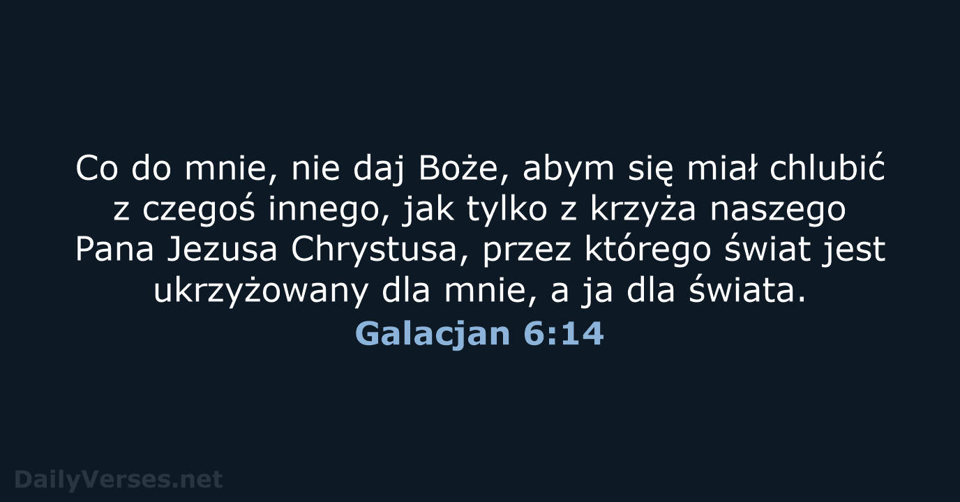 Galacjan 6:14 - UBG