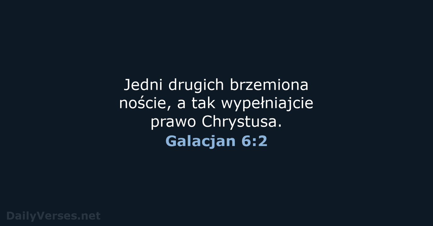Galacjan 6:2 - UBG