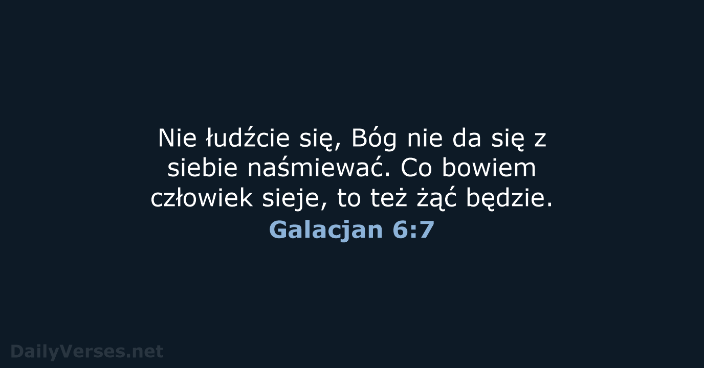 Galacjan 6:7 - UBG