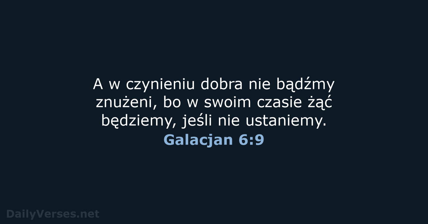 Galacjan 6:9 - UBG