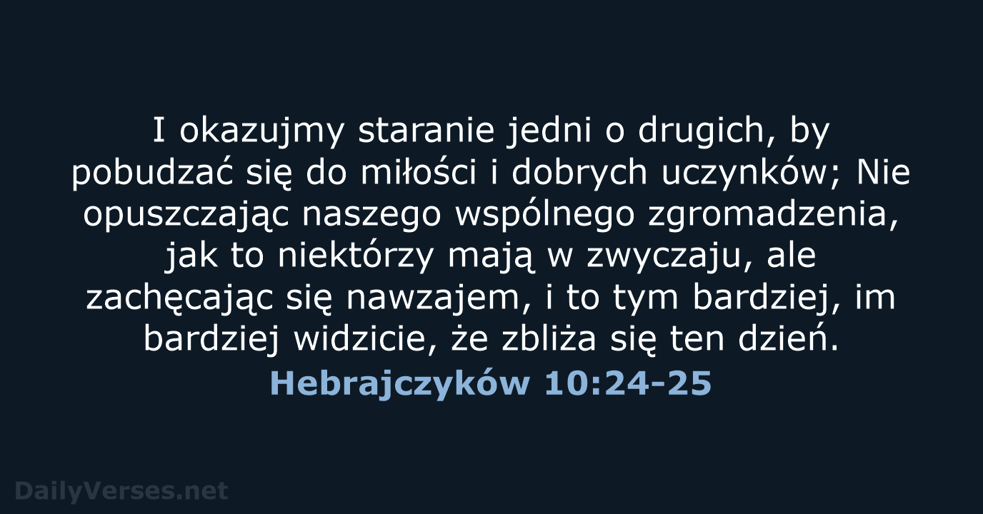 Hebrajczyków 10:24-25 - UBG