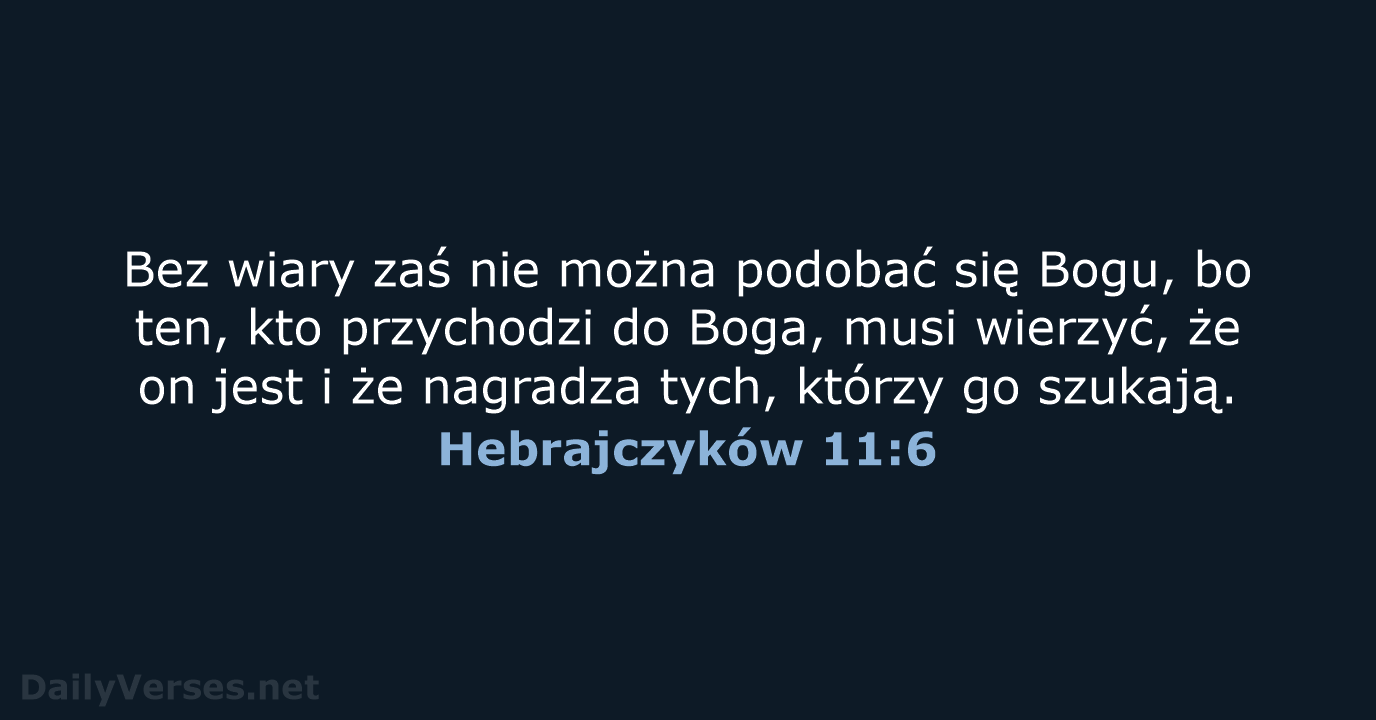 Hebrajczyków 11:6 - UBG