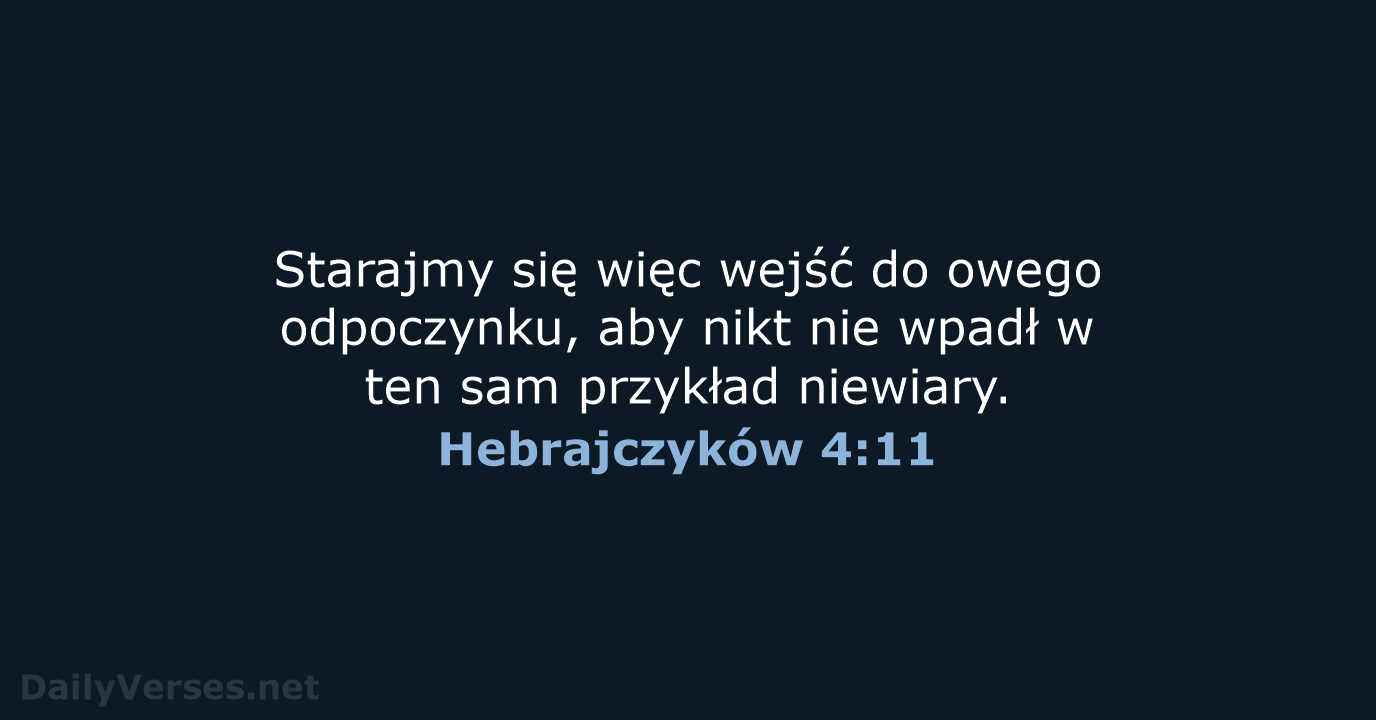 Hebrajczyków 4:11 - UBG