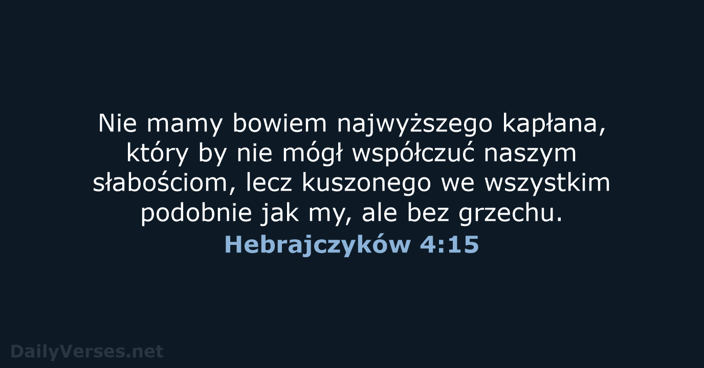 Hebrajczyków 4:15 - UBG