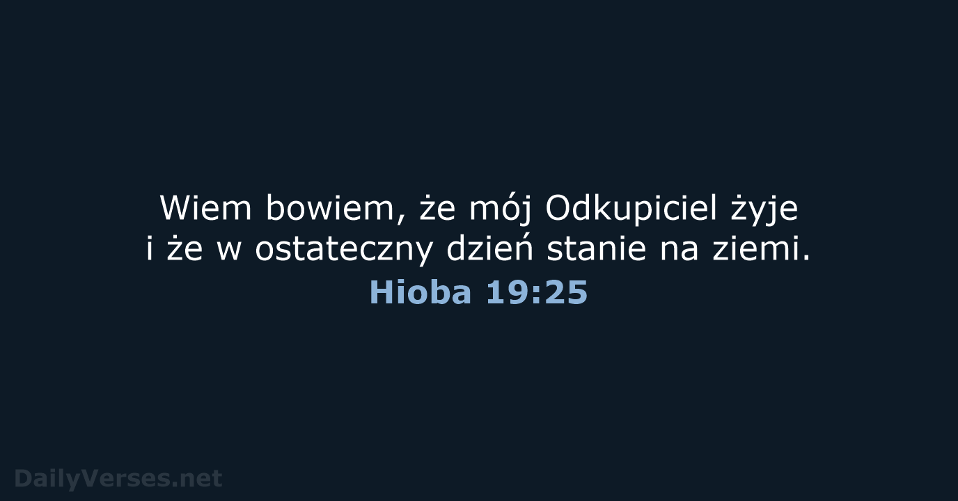 Hioba 19:25 - UBG