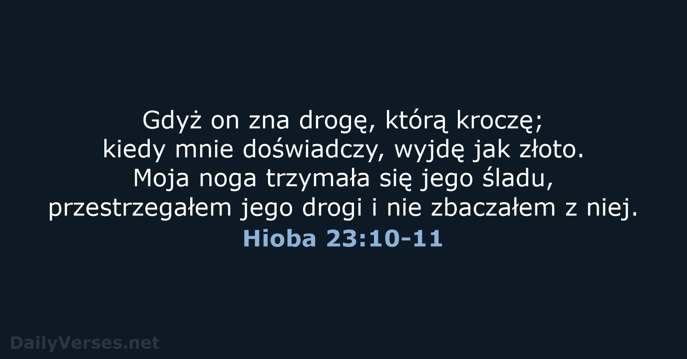 Hioba 23:10-11 - UBG