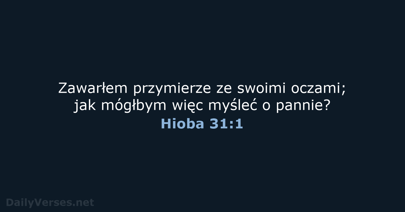 Hioba 31:1 - UBG