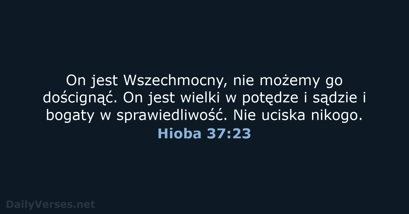 Hioba 37:23 - UBG