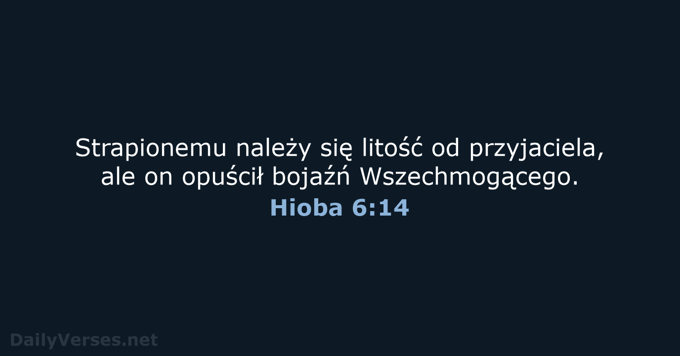 Hioba 6:14 - UBG