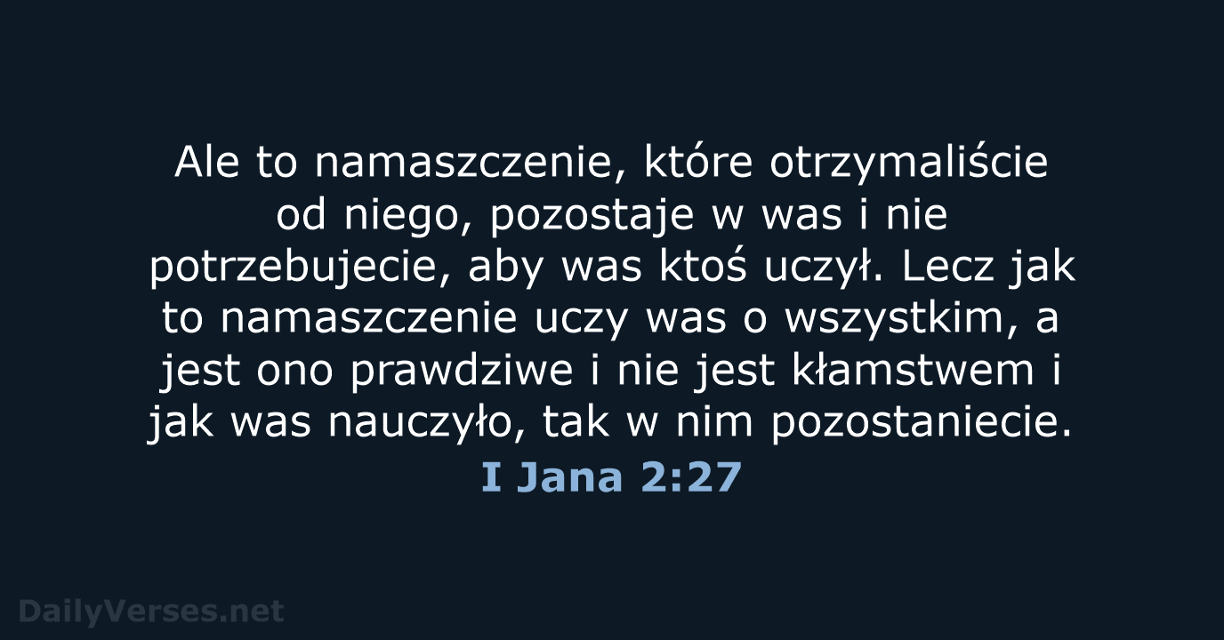 I Jana 2:27 - UBG