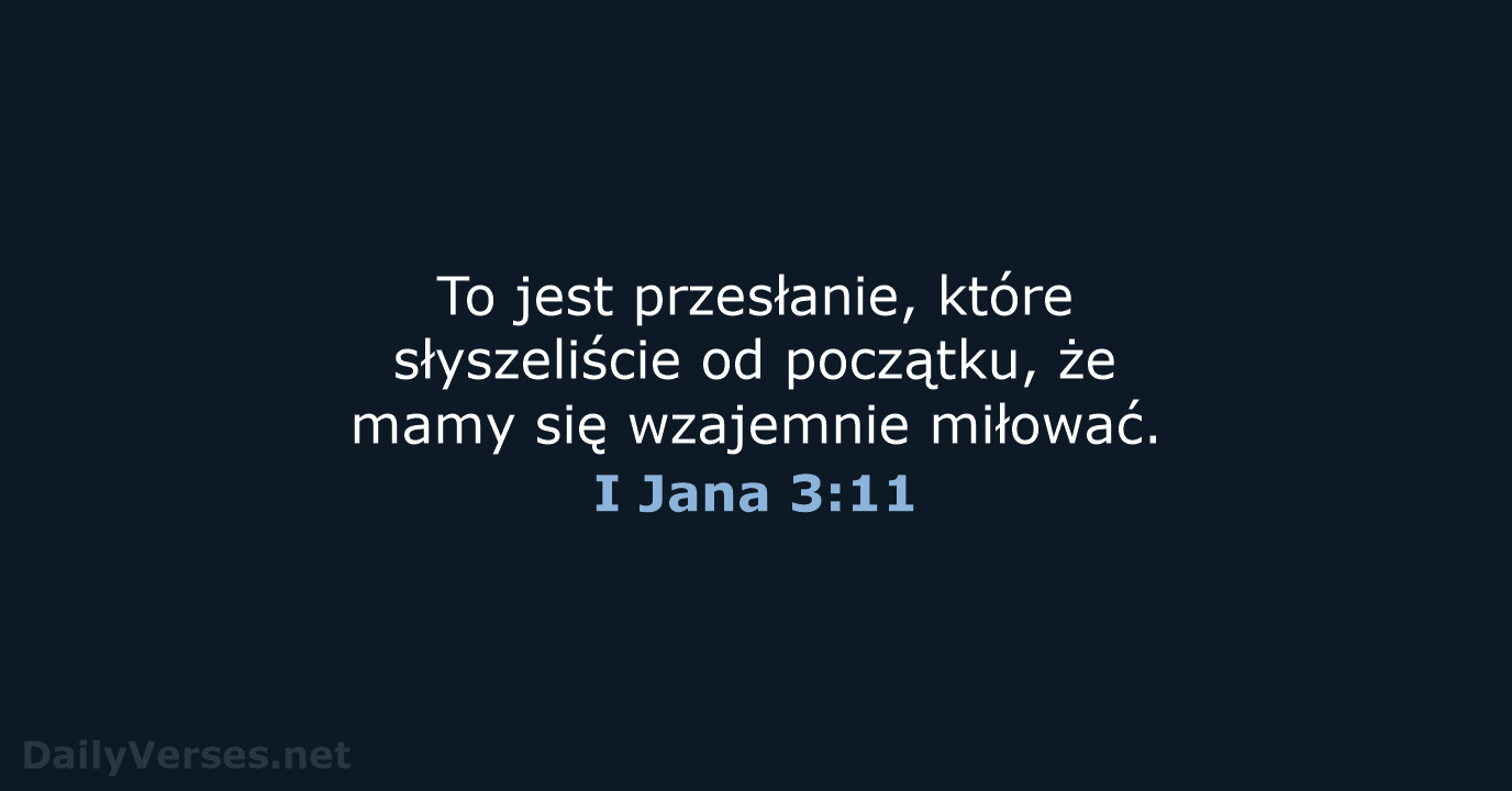 I Jana 3:11 - UBG