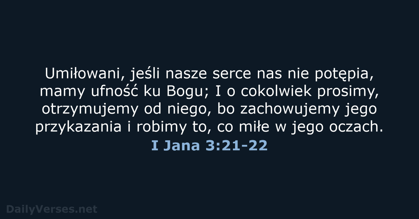 I Jana 3:21-22 - UBG