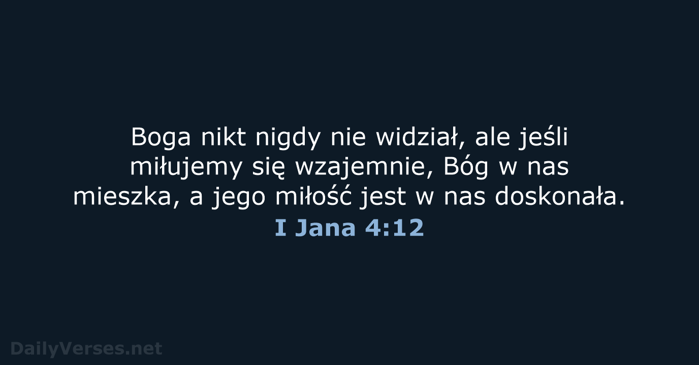 I Jana 4:12 - UBG