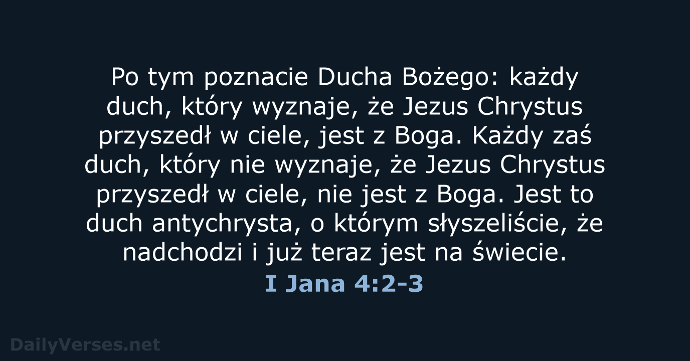 I Jana 4:2-3 - UBG