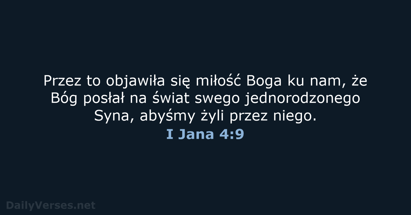 I Jana 4:9 - UBG