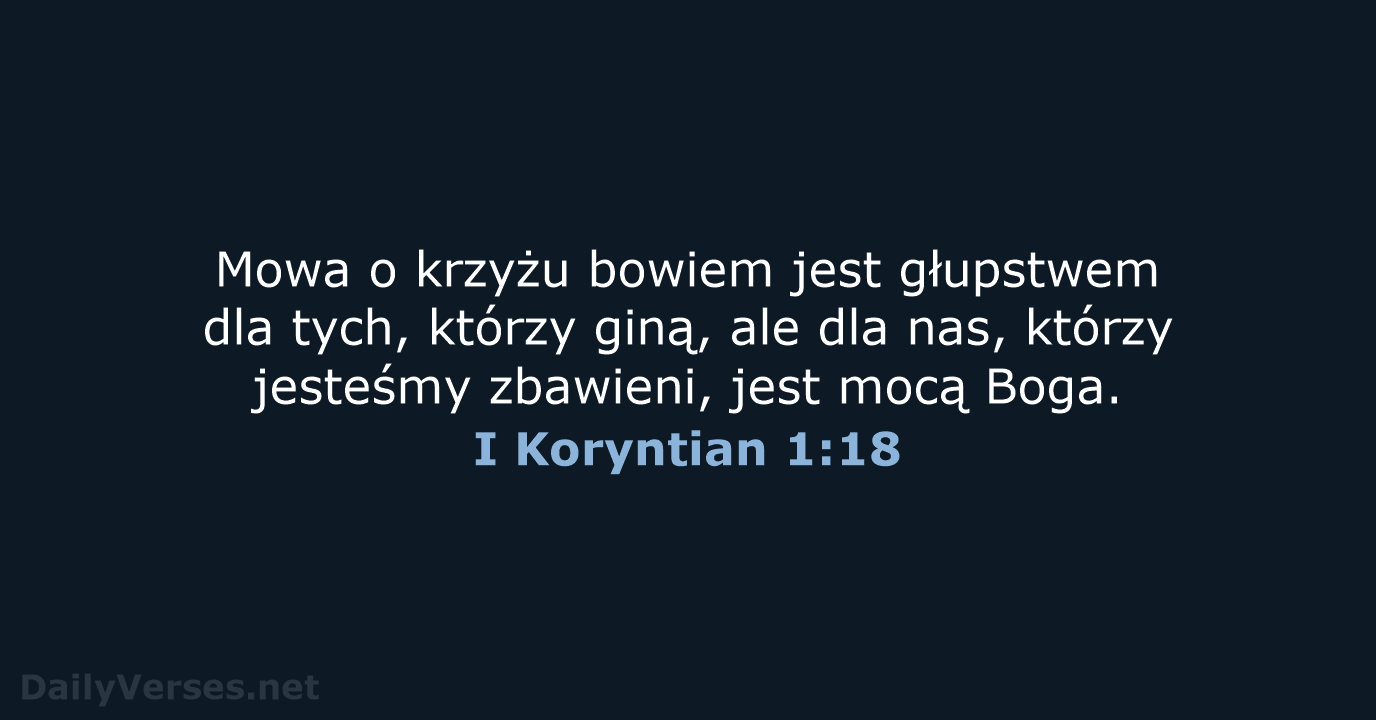 I Koryntian 1:18 - UBG