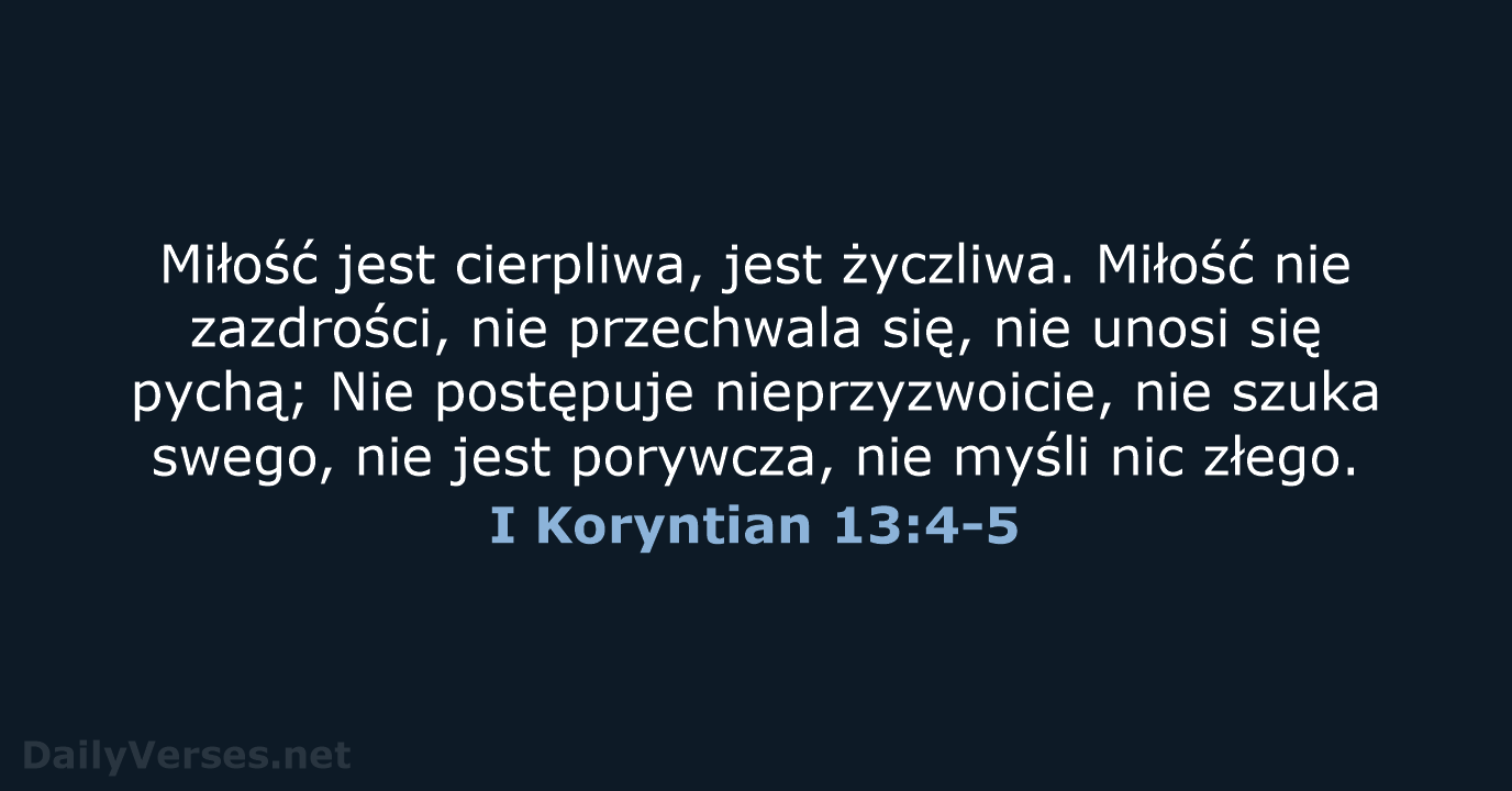 I Koryntian 13:4-5 - UBG