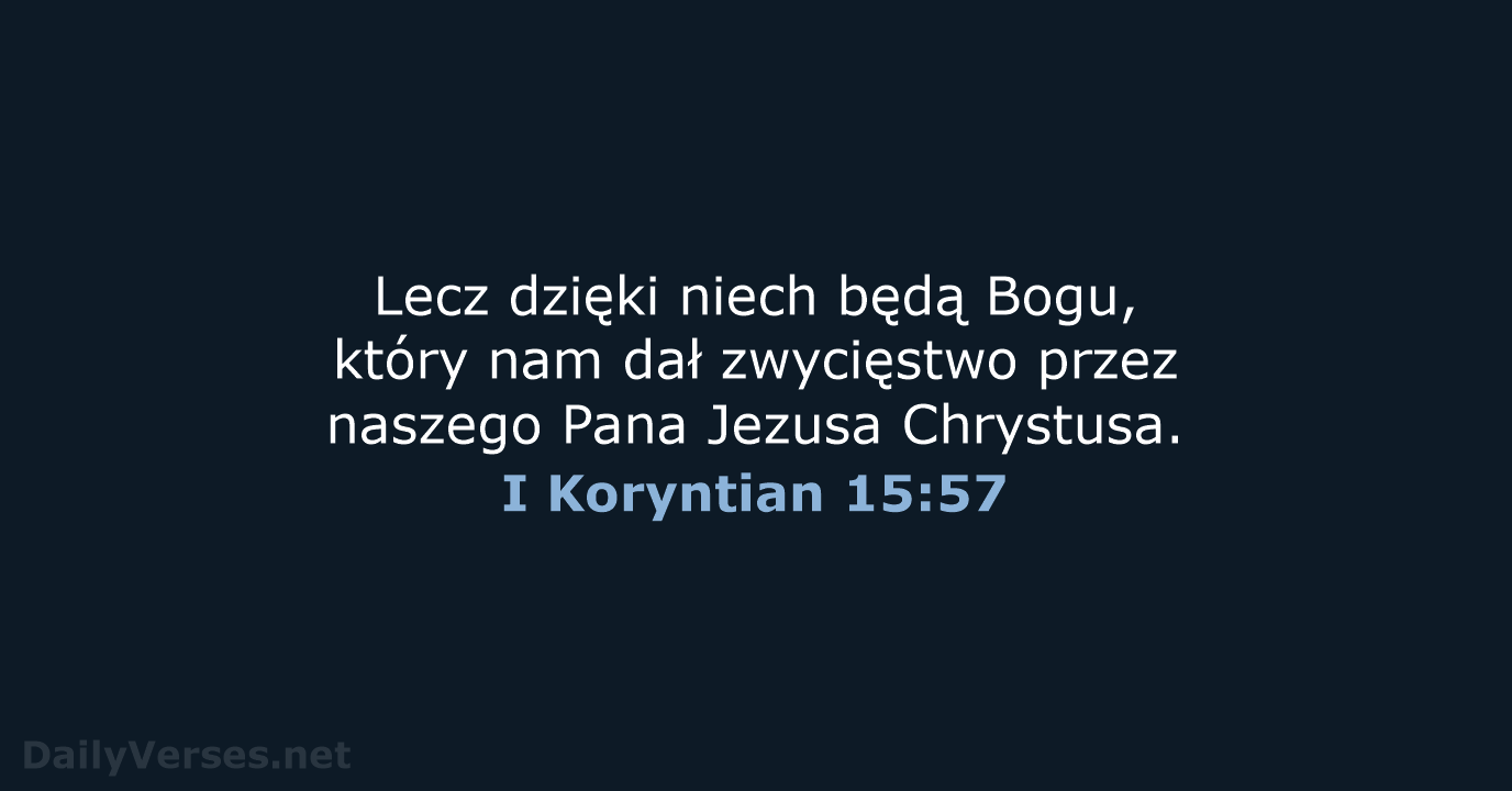 I Koryntian 15:57 - UBG