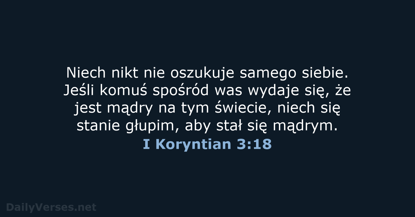 I Koryntian 3:18 - UBG