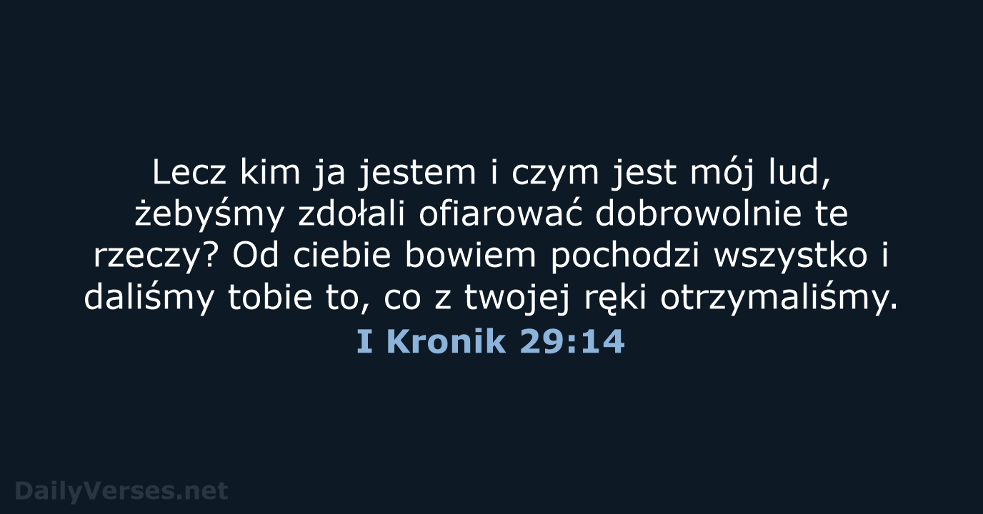 I Kronik 29:14 - UBG