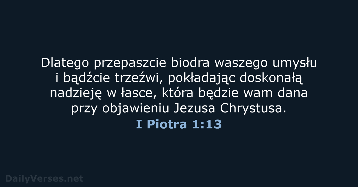 I Piotra 1:13 - UBG