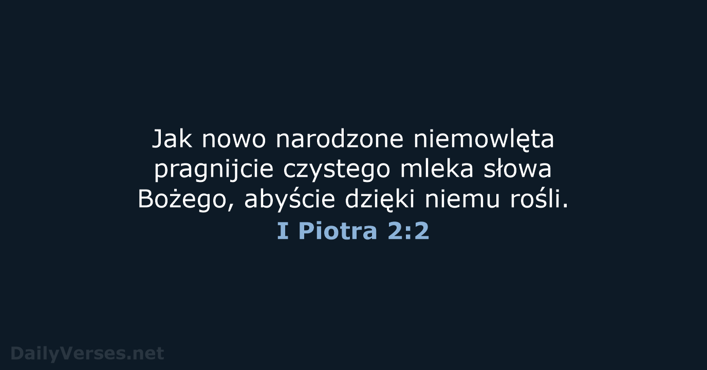 I Piotra 2:2 - UBG