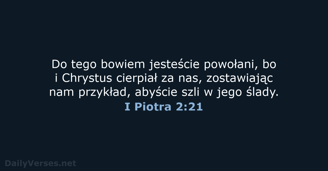 I Piotra 2:21 - UBG