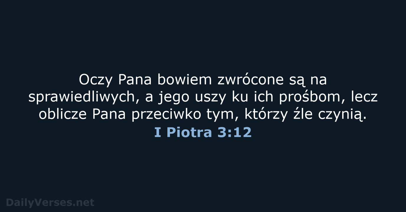 I Piotra 3:12 - UBG