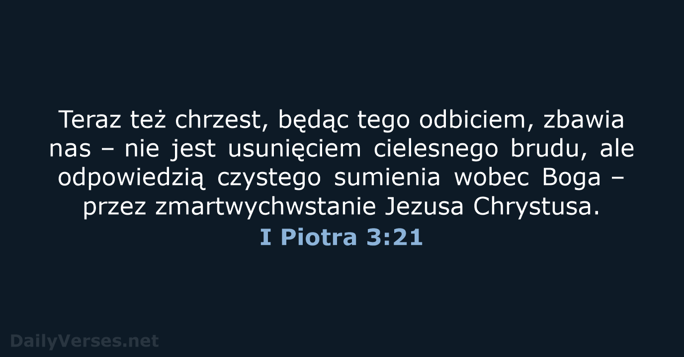 I Piotra 3:21 - UBG