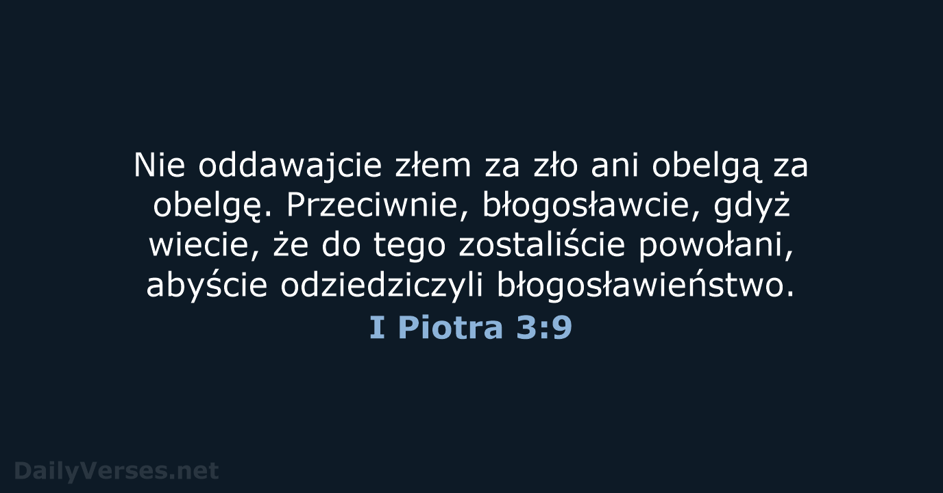 I Piotra 3:9 - UBG