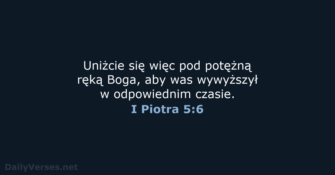 I Piotra 5:6 - UBG
