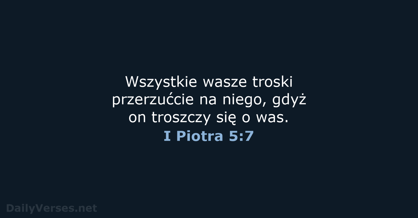 I Piotra 5:7 - UBG