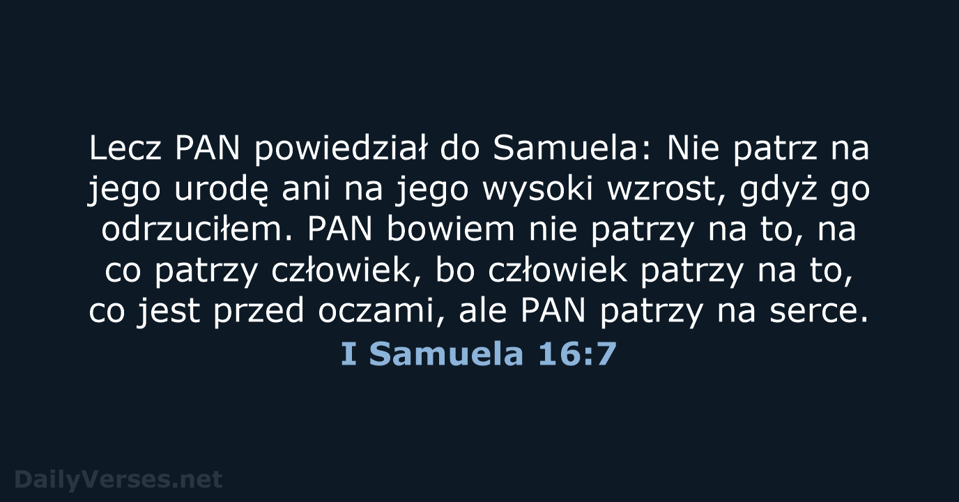 I Samuela 16:7 - UBG