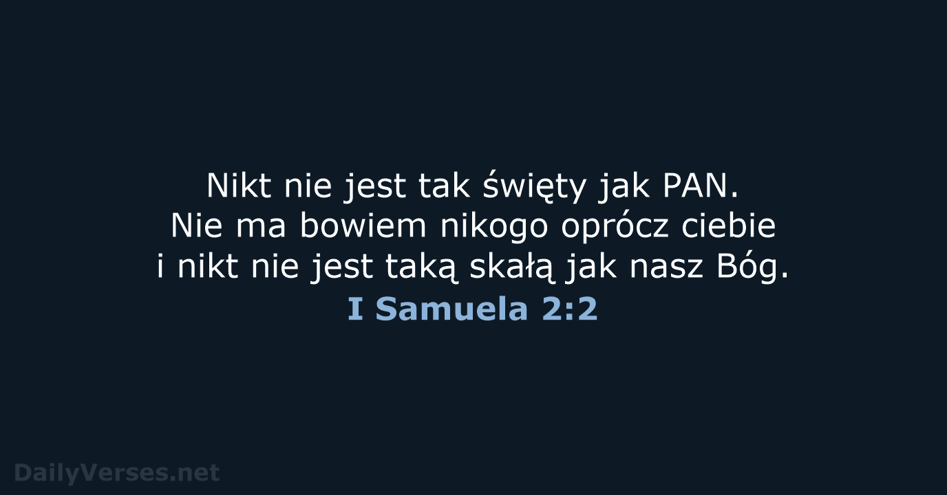I Samuela 2:2 - UBG