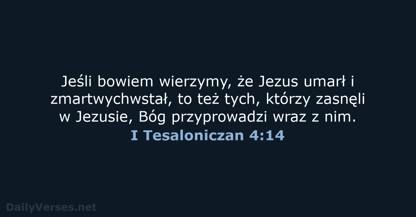 I Tesaloniczan 4:14 - UBG