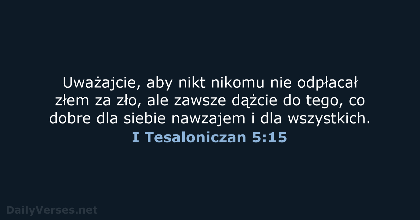 I Tesaloniczan 5:15 - UBG